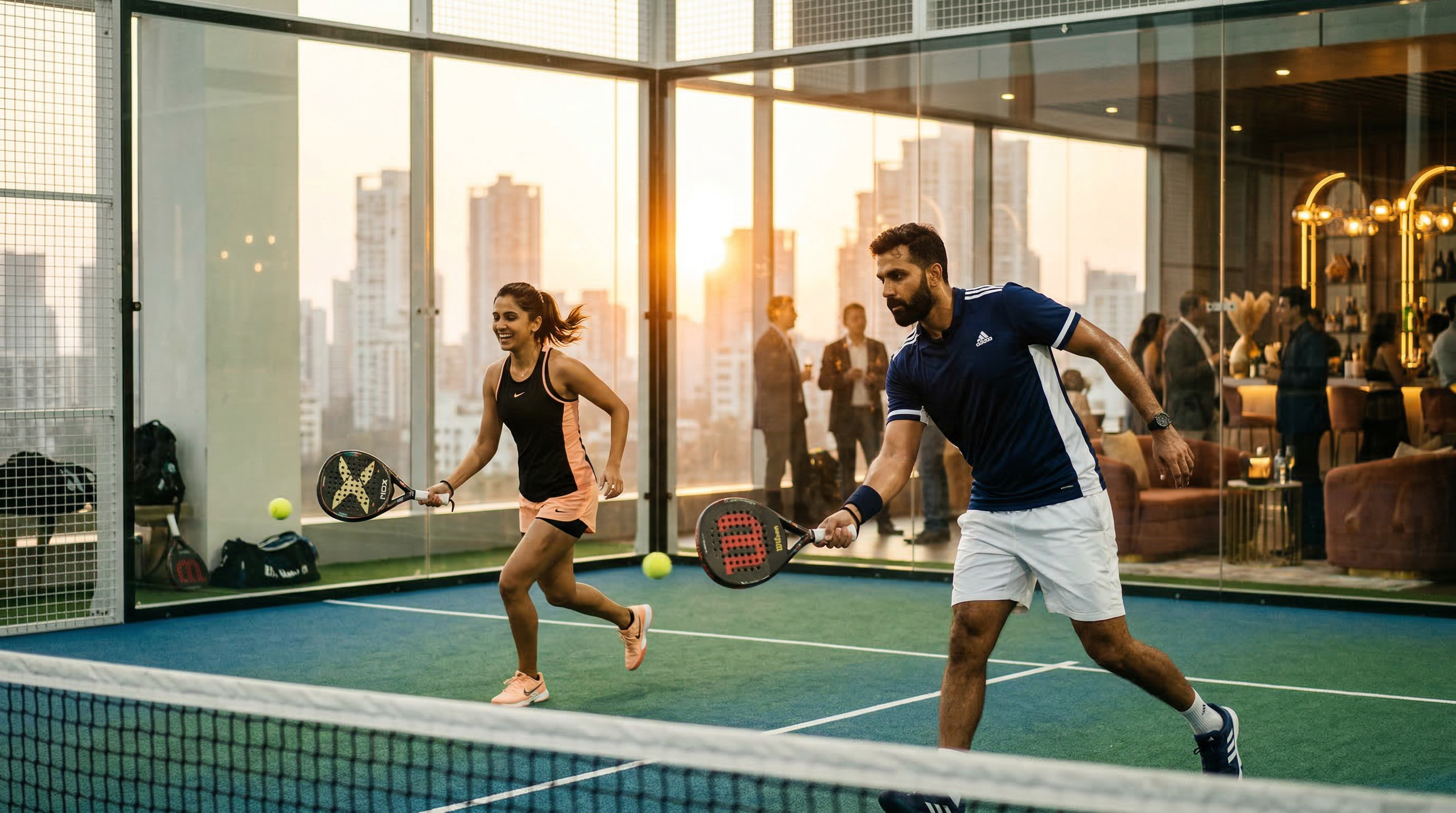 Premium padel social at a luxury court in Mumbai